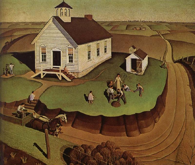 Grant Wood The day of Planting china oil painting image